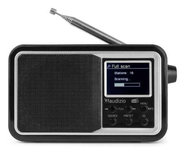 Audizio Parma mobiles DAB+ Radio schwarz