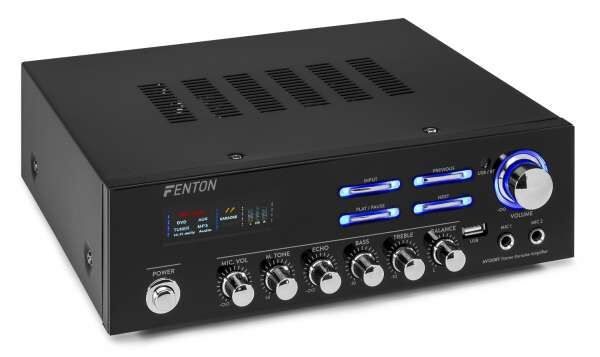 Fenton AV120BT Stereo Hifi Verstärker mit Bluetooth und USB-Media MP3 Player