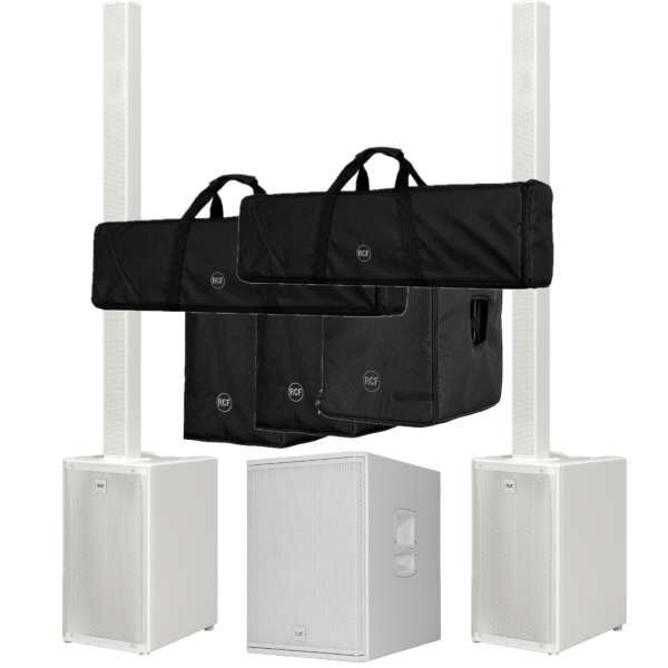 RCF EVOX J11 W SUB 15-AX W Extendet Tourset weiß mit Covern