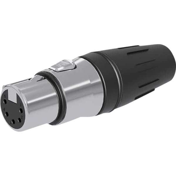 Seetronic SCHF5 XLR 5P Anschluss Buchse, Goldkontakte Gehäuse aus Edelstahl