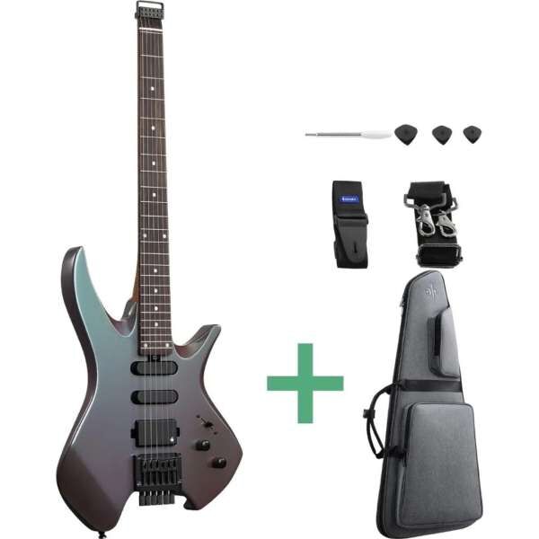 Donner HLX-500 Headless E-Gitarre night glow