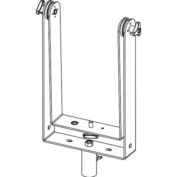 dB Technologies VB-2X6 WHITE Vertical Bracket für ViO X206 & IS26T inkl. 36mm Polemount Adapter Weiß