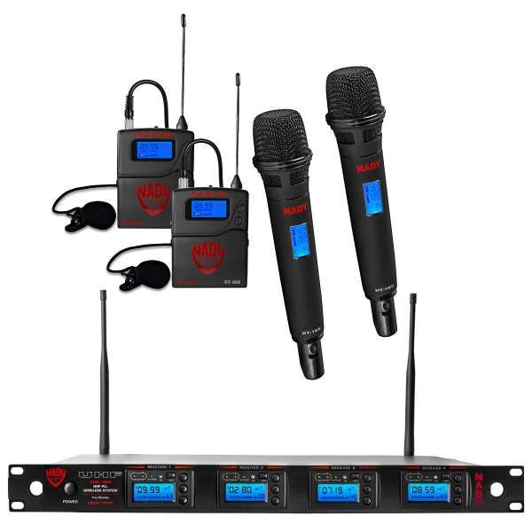 Nady 4W-1KU HTLT EU1 - 4-Kanal Lavalier/Handmikro-Funksystem UHF