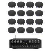 Power Dynamics PV280BT Set mit 16 Deckenlautsprechern schwarz