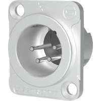 Seetronic MJ4F2C XLR Chassis 4 polig Stecker, Silberkontakte nickelfarbenes Gehäuse