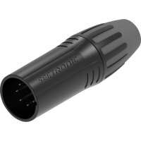 Seetronic SCMM5B 5 poliger XLR Steckverbinder, männlich, Silberkontakte schwarzes Gehäuse