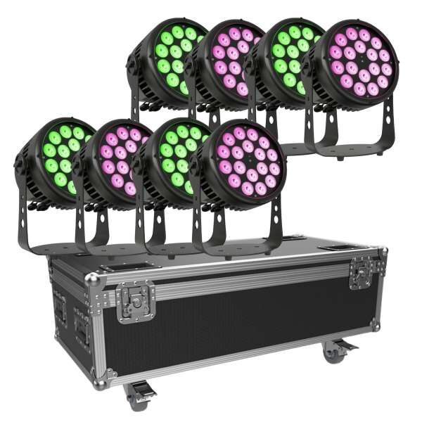 Triton Blue Aqua 180 RGBWAUV Tourset 8x inkl. Flightcase
