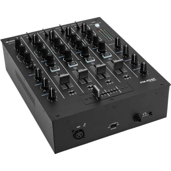 OMNITRONIC PM-404F 4-Kanal-DJ-Mixer mit Filter und Bluetooth