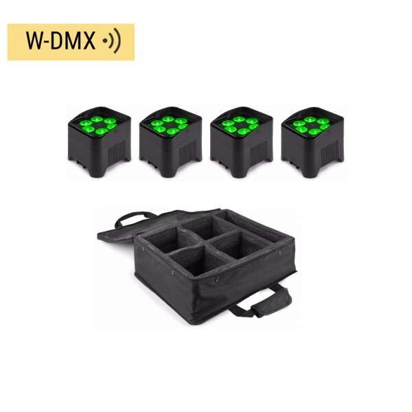 BeamZ BBP96S Akku Uplighting Set 4