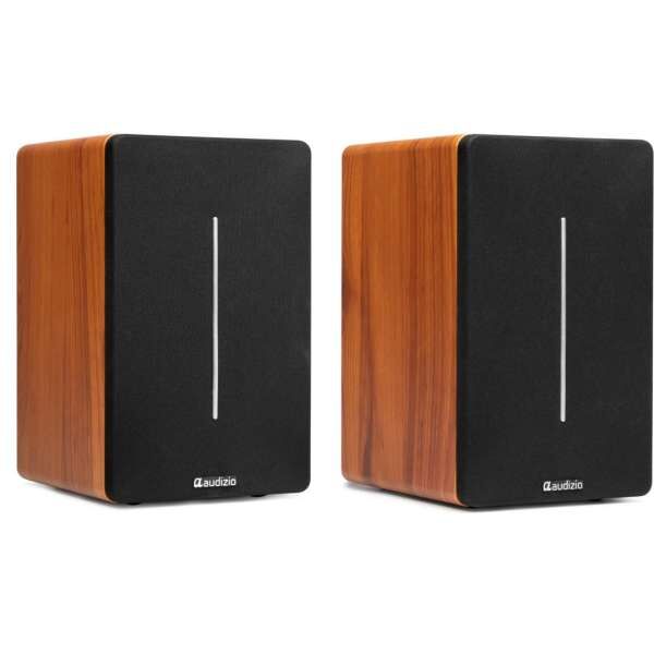 Audizio KS01B Regallautsprecher aktiv Set 120W BT Wood