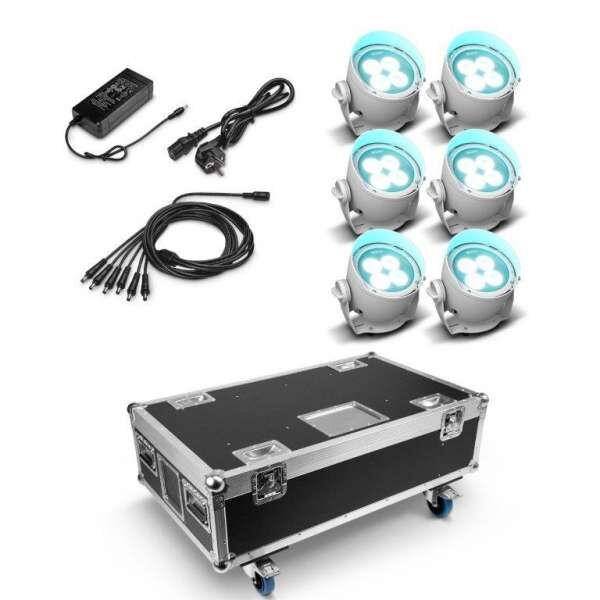 Cameo DROP B4 Touring Set weiß 6er Set inkl Flightcase mit Netzteil