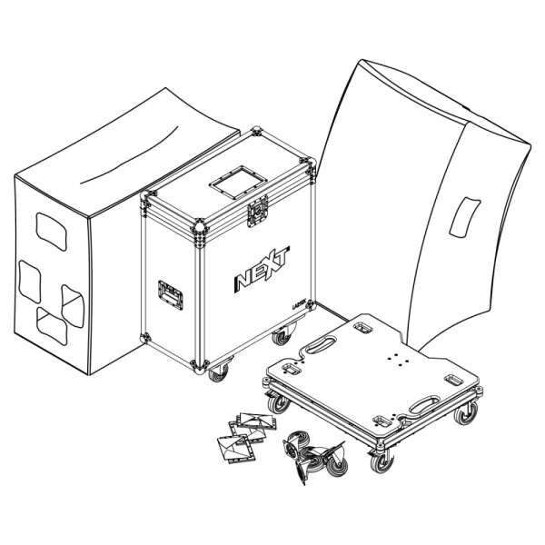 NEXT proaudio LA210x Accessories Touring Kit 8x5