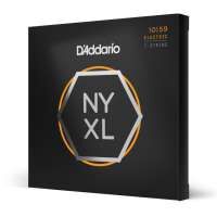 D'Addario NYXL1059 mit vernickeltem Draht umsponnene Saiten für 7-saitige E-Gitarren, normale leichte Spannung, 10-59