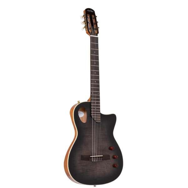 Angel Lopez Sherry CE BK Hybrid Nylon Elektro Halbakustische Gitarre schwarz
