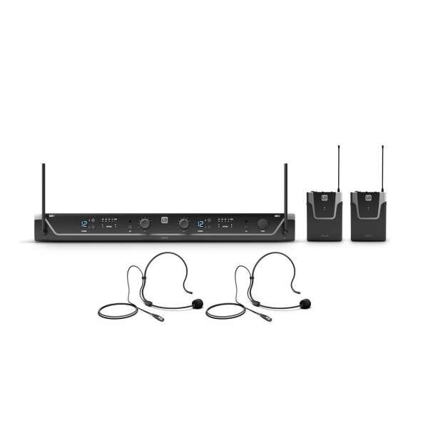 LD Systems U305 BPH 2 Dual - Funkmikrofon System mit 2 x Bodypack und 2 x Headset