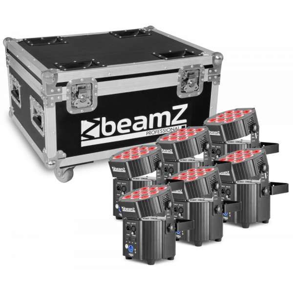 BeamZ Professional BBP60 Uplighter Set 6 Stück im Flightcase