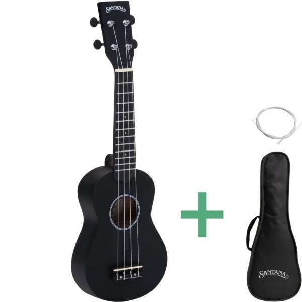 Santana U01 SBK Sopran Ukulele schwarz