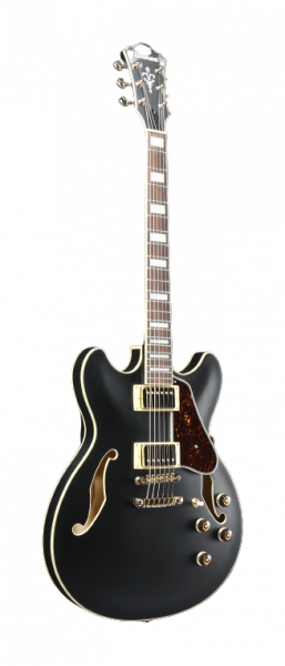 Ibanez AS73G-BKF Semi-Hollow E-Gitarre Black Flat