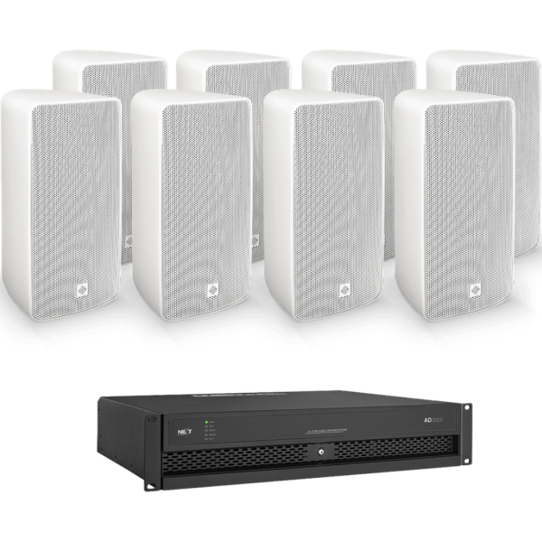 NEXT audiocom 8T8W.AD3000 Installationslautsprecher Set mit Verstärker
