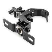 BeamZ BC50B-75M Schnellauslöser-Traversenklemme mit beweglichem Kopf und neigbarer Befestigung - max. 50 kg - Schwarz