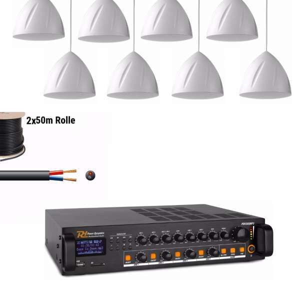 Power Dynamics PDS40W Pendel-Lautsprecher Set 8 100V ELA