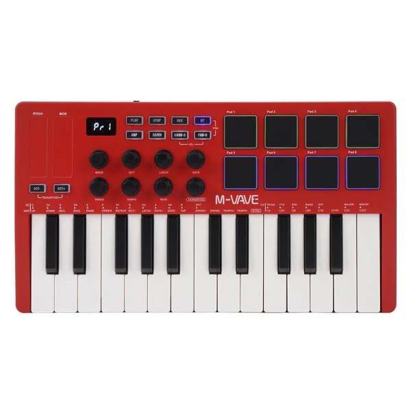 M-Vave SMK-25 Bluetooth MIDI-Keyboard rot