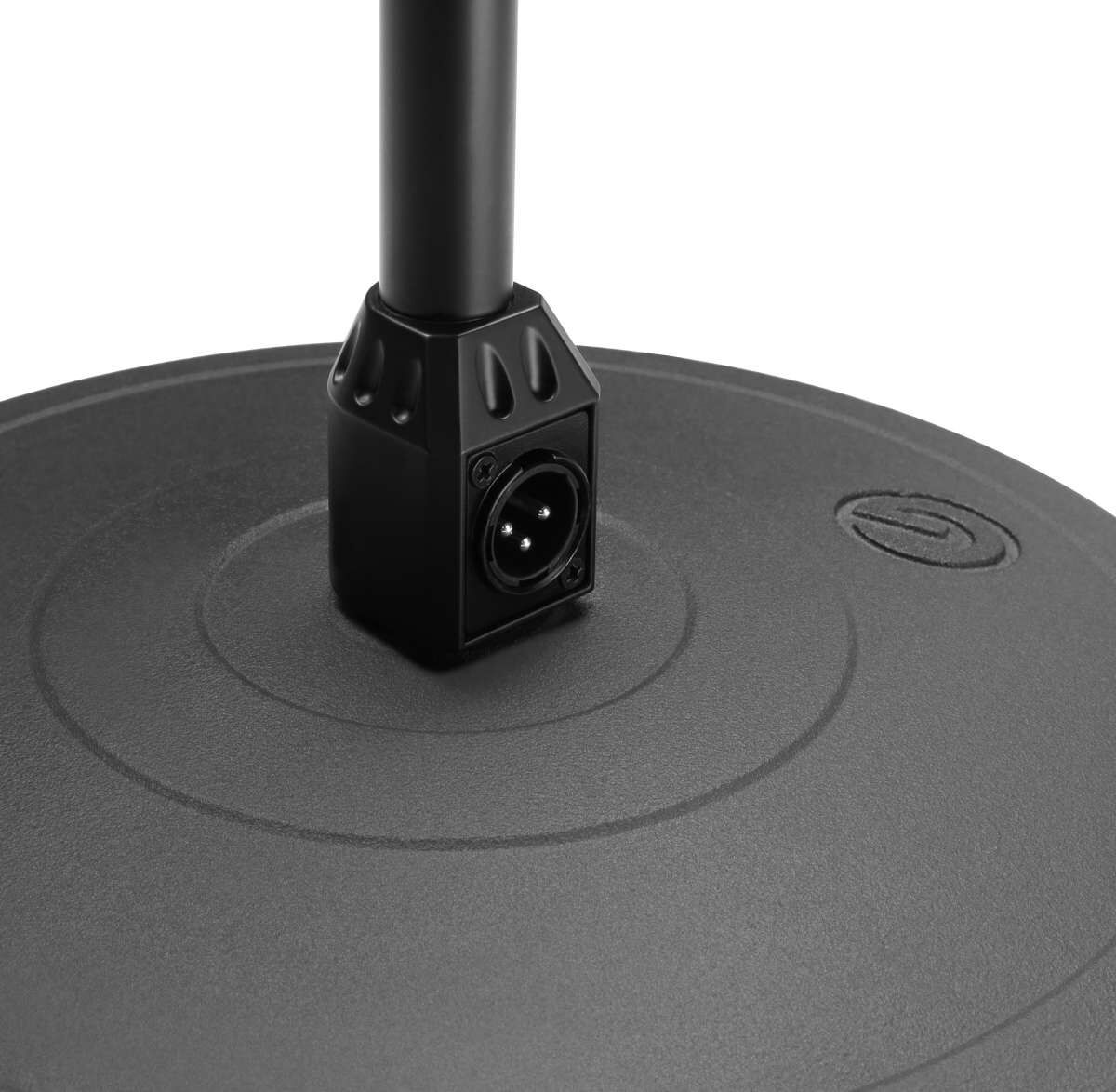 Gravity MS 23 XLR B Mikrofonständer – Mit XLR-Anschluss Und Schwanenhals, Schwarz
