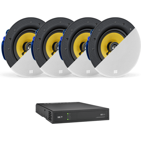 NEXT audiocom 4C8Pro.AD500 Deckenlautsprecher Set mit Verstärker