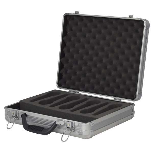 Showgear Case für 7 Mikrofone silber