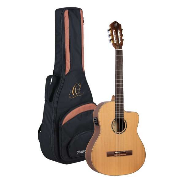 Ortega RCE131SN - Slim Neck Konzertgitarre Zeder / Mahagoni+ Bag