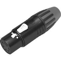 Seetronic SCMF5B 5 poliger XLR Steckverbinder, weiblich, Silberkontakte schwarzes Gehäuse