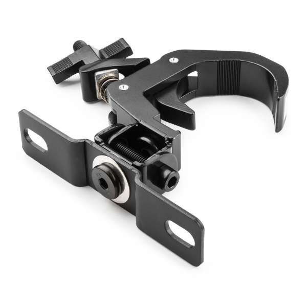 BeamZ BC50B-75M Schnellauslöser-Traversenklemme mit beweglichem Kopf und neigbarer Befestigung - max. 50 kg - Schwarz