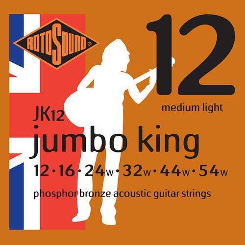 Rotosound Akustik-Gitarren Saiten Jumbo King Satz Medium Light 12-54