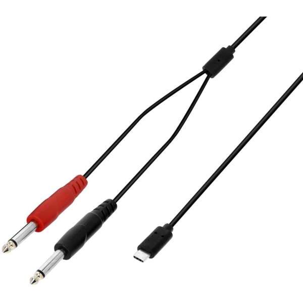 Adam Hall 3 STAR Y PP USB-C 0300 USB-C auf 2x 6.3mm Klinke