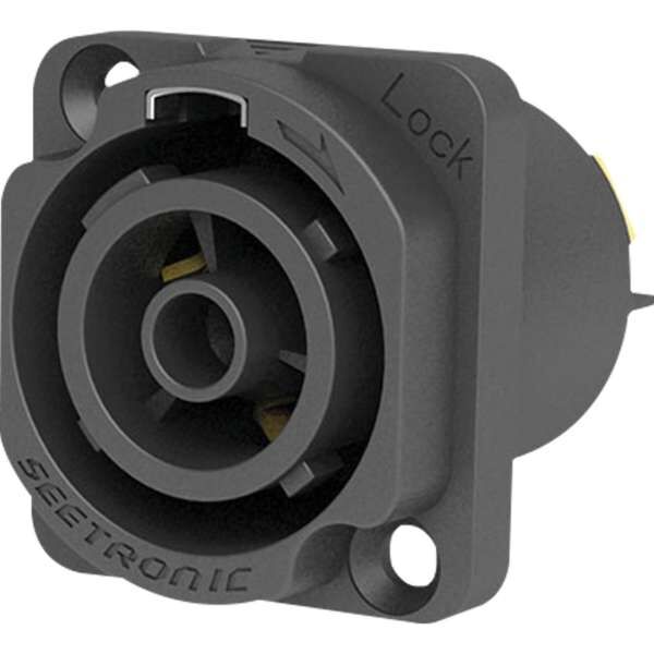 Seetronic SAC3FPX20 Power Pro True Einbausteckdose Ausgang Weiblich Größe D, Verriegelbarer Netzanschluss mit 20A