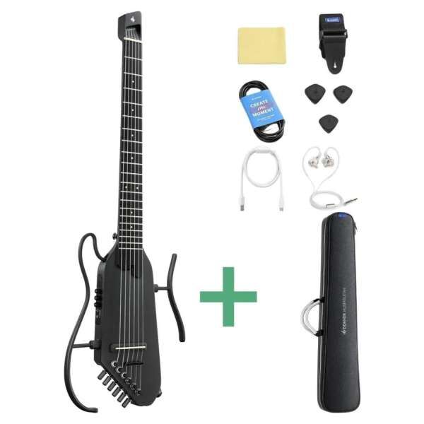 Donner HUSH-C Silent Konzertgitarre black
