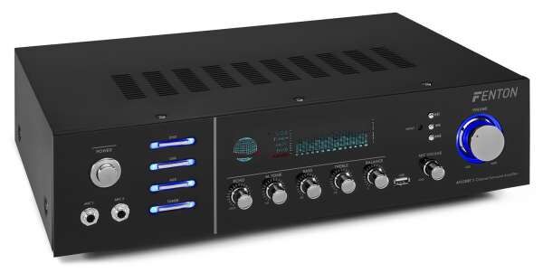 Fenton AV320BT 5-Kanal Hifi Surround Verstärker mit Bluetooth und USB