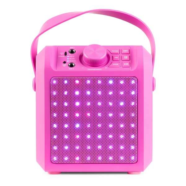 Fenton KAR50P Karaoke Lautsprecher mit LED Effekt pink