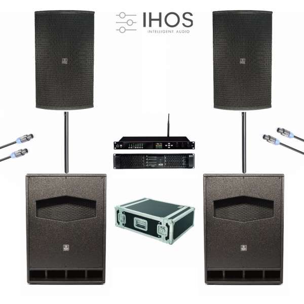 IHOS IOS 1518P Club PA Set passiv mit 4-Kanal Amping und WiFi Controller