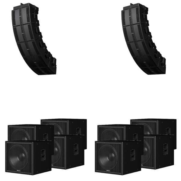 Presonus CDL10P Line Array Set 4 aktiv