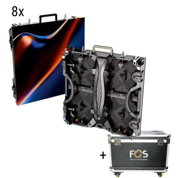 FOS ICON 3.9 LED Screen Panel Outdoor Tourset 8x mit Flightcase