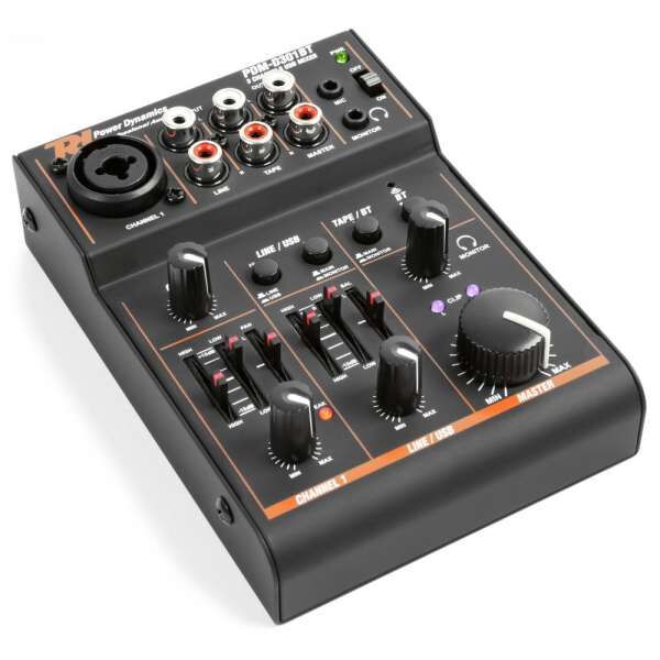 Power Dynamics PDM-D301BT 3-Channel USB Mixer