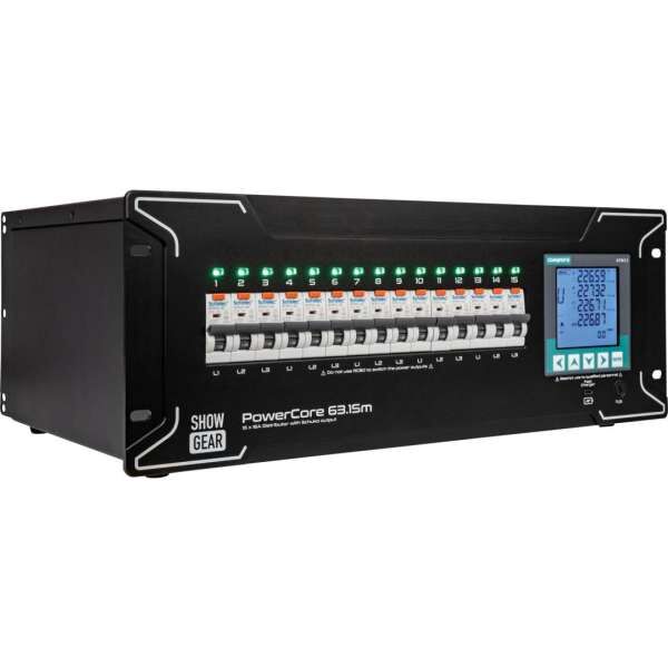 Showgear PowerCore 63.15m Stromverteiler 9x Schuko + 2x Multipin H16