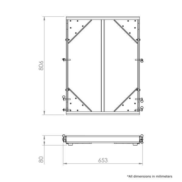 NEXT Flying Frame für LA122 Series Light Version bis zu 8 Module