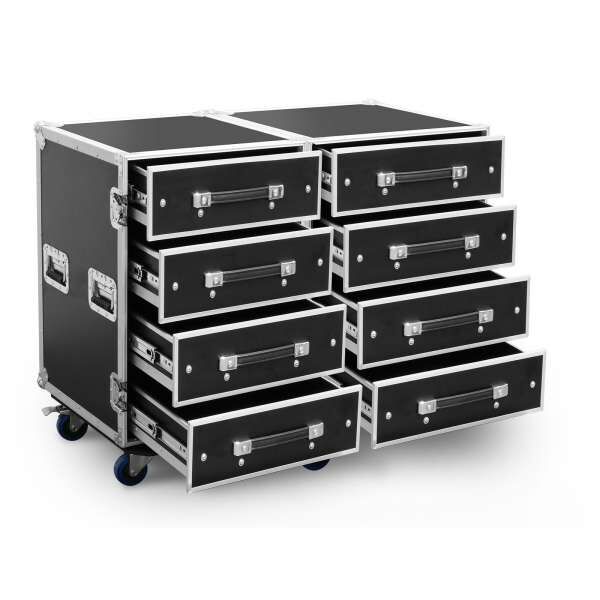 Power Dynamics PD-FA4 Roadie Flightcase mit 8 Schubladen