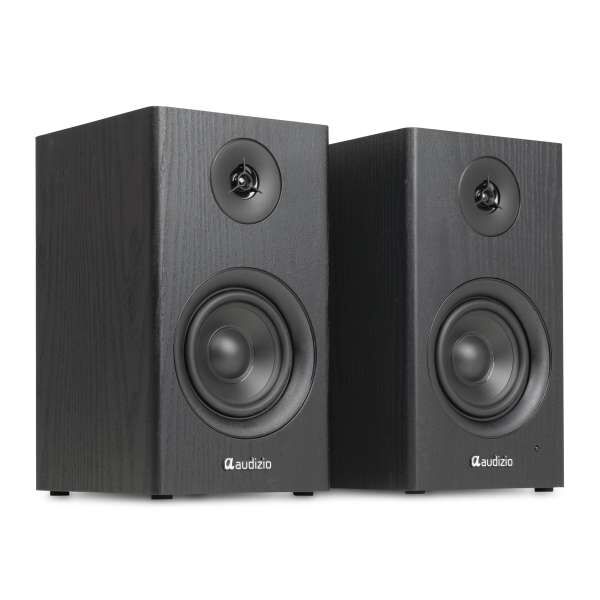 Audizio BS15 Aktives Bücherregal Lautsprecher Set HDMI / Bluetooth schwarz