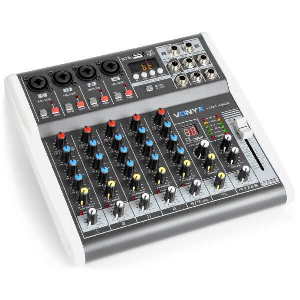 Vonyx VMM-K602 6-Kanal Musik Mixer mit DSP