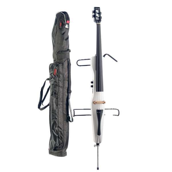 Stagg ECL 4/4 WH - E-Cello mit Tasche weiß
