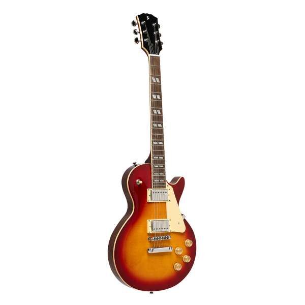 Stagg SEL-DLX DC BST - E-Gitarre massiv Mahagoni/Ahorn im LP-Style Dark Cherry Burst