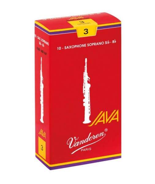 Vandoren Blatt Sopran Saxophon Java Filed Red 2 1/2